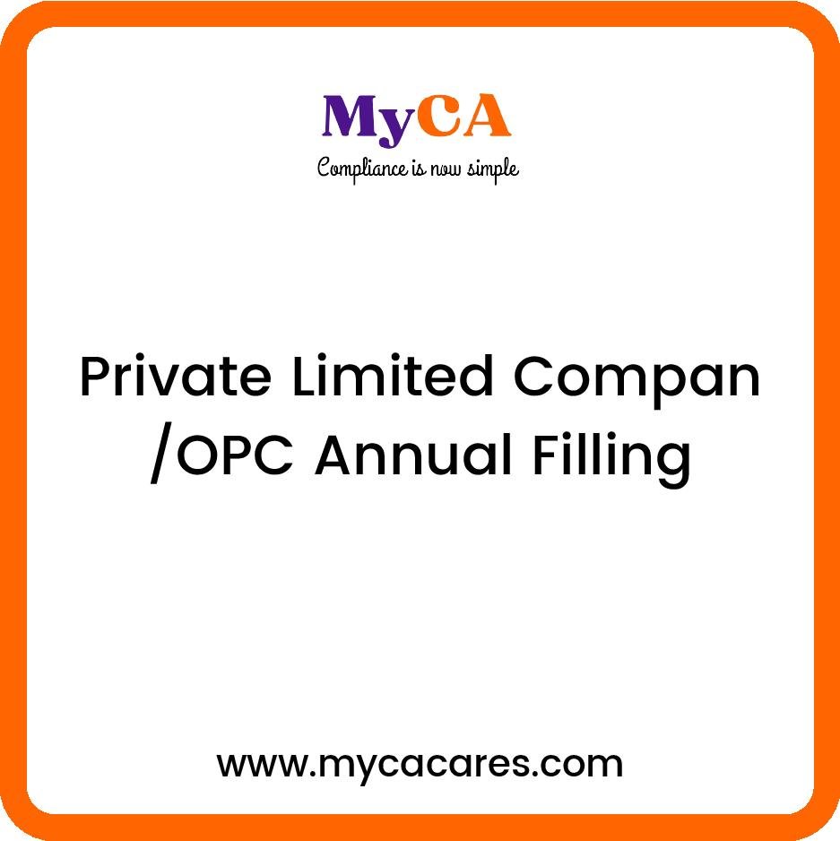 Private Limited Company/OPC Annual Filling